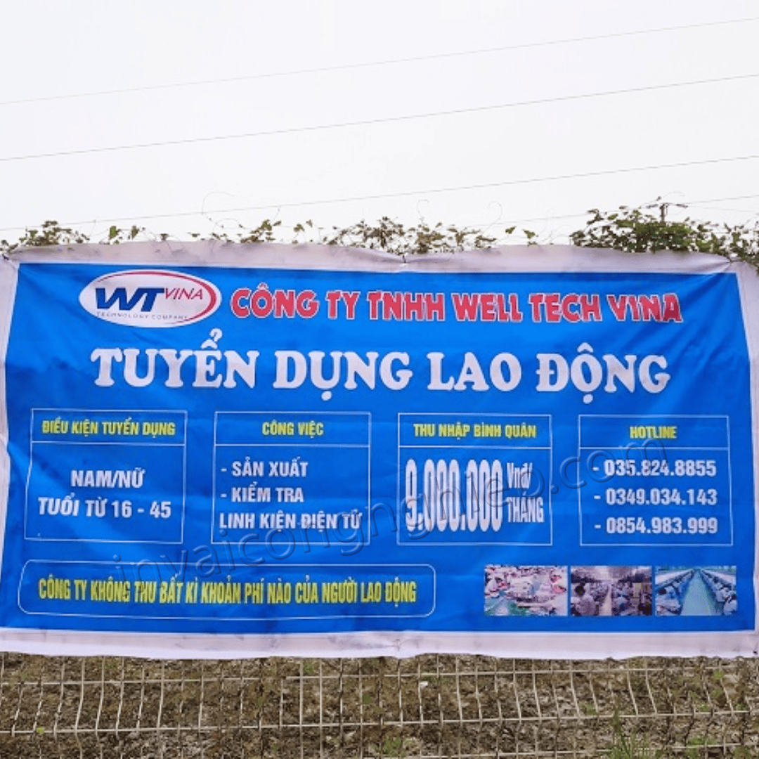 băng rôn tuyển dụng